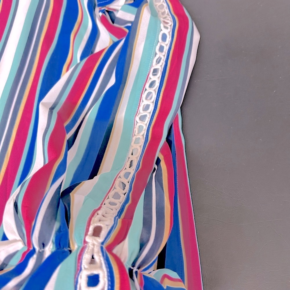 NWT. Flying Tomato Striped Blouse Size Medium - Picture 8 of 8